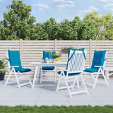VidaXL coussins de chaise 4 pcs dossier haut tissu oxford bleu clair
