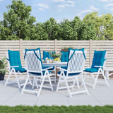 VidaXL coussins de chaise 6 pcs dossier haut tissu oxford bleu clair