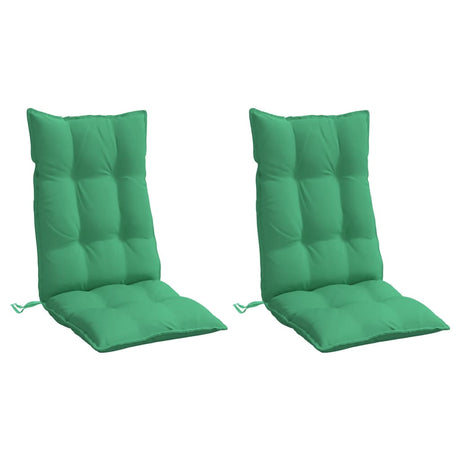 VidaXL coussins de chaise 2 pcs dossier haut tissu oxford vert