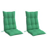 Cojines de silla de Vidaxl 2 st de alto oxford tela verde