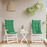 VidaXL coussins de chaise 2 pcs dossier haut tissu oxford vert