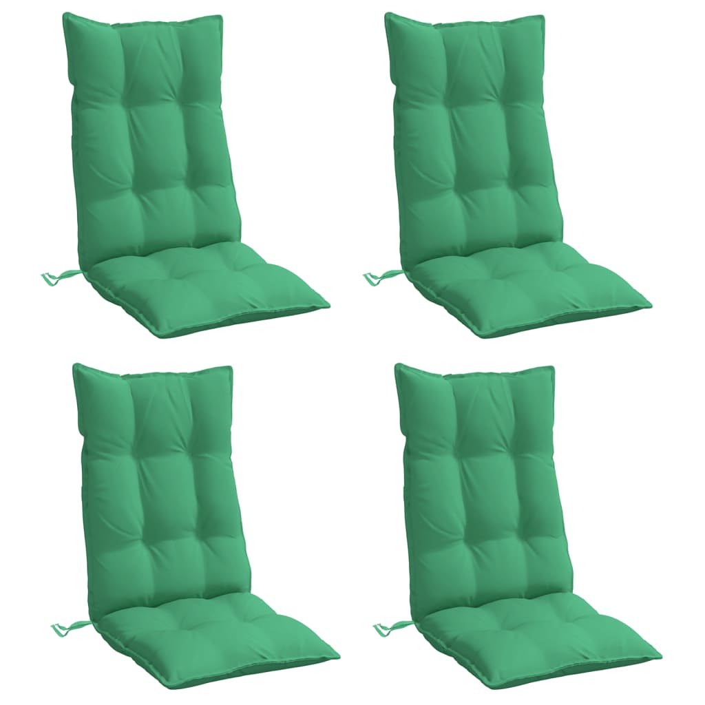 Vidaxl Chair cushions 4 st high back Oxford fabric green