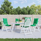 VidaXL coussins de chaise 4 pcs dossier haut tissu oxford vert