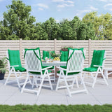 VidaXL coussins de chaise 6 pcs dossier haut tissu oxford vert