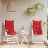 VidaXL coussins de chaise 2 pcs dossier haut tissu oxford rouge