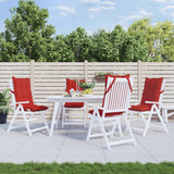 VidaXL coussins de chaise 4 pcs dossier haut tissu oxford rouge