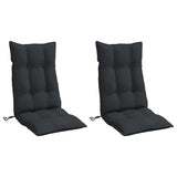 VidaXL coussins de chaise 2 pcs dossier haut tissu oxford noir