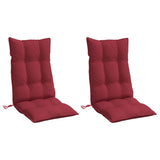 VidaXL coussins de chaise 2 pcs dossier haut tissu oxford rouge vin