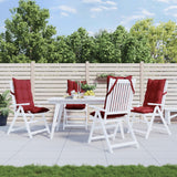 VidaXL coussins de chaise 4 pcs dossier haut tissu oxford rouge vin