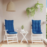 VidaXL coussins de chaise 2 pcs dossier haut tissu oxford bleu royal