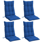 VidaXL coussins de chaise 4 pcs dossier haut tissu oxford bleu royal