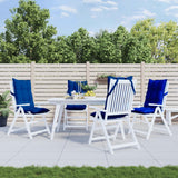 VidaXL coussins de chaise 4 pcs dossier haut tissu oxford bleu royal