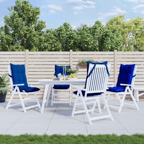 VidaXL coussins de chaise 4 pcs dossier haut tissu oxford bleu royal