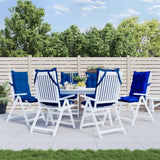 VidaXL coussins de chaise 6 pcs dossier haut tissu oxford bleu royal