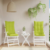 VidaXL coussins de chaise 2 pcs dossier haut tissu oxford vert vif