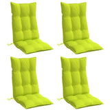 VidaXL coussins de chaise 4 pcs dossier haut tissu oxford vert vif