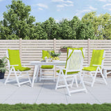 VidaXL coussins de chaise 4 pcs dossier haut tissu oxford vert vif