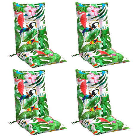 VidaXL coussins de chaise 4 pcs dossier haut tissu oxford multicolore