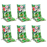 VidaXL coussins de chaise 6 pcs dossier haut tissu oxford multicolore