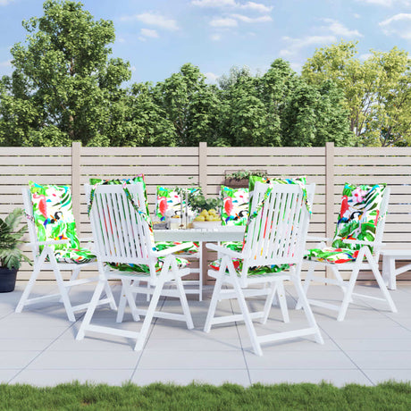 VidaXL coussins de chaise 6 pcs dossier haut tissu oxford multicolore