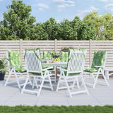 VidaXL coussins de chaise 6 pièces tissu oxford à motif de feuilles à dossier haut
