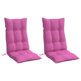 VidaXL coussins de chaise 2 pcs dossier haut tissu oxford rose