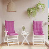 VidaXL coussins de chaise 2 pcs dossier haut tissu oxford rose