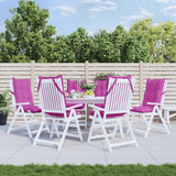 VidaXL coussins de chaise 6 pcs dossier haut tissu oxford rose