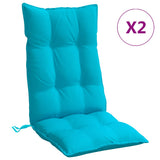 VidaXL coussins de chaise 2 pcs dossier haut tissu oxford turquoise