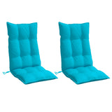VidaXL coussins de chaise 2 pcs dossier haut tissu oxford turquoise