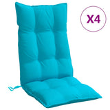 VidaXL coussins de chaise 4 pcs dossier haut tissu oxford turquoise
