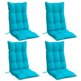 VidaXL coussins de chaise 4 pcs dossier haut tissu oxford turquoise