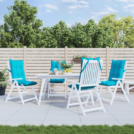 VidaXL coussins de chaise 4 pcs dossier haut tissu oxford turquoise