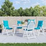 VidaXL coussins de chaise 4 pcs dossier haut tissu oxford turquoise