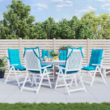 VidaXL coussins de chaise 6 pcs dossier haut tissu oxford turquoise