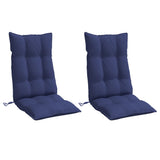 Vidaxl Chair cushions 2 st high back Oxford fabric marine blue