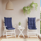 VidaXL coussins de chaise 2 pcs dossier haut tissu oxford bleu marine