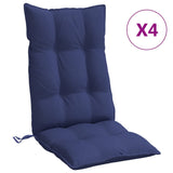 Cojines de silla Vidaxl 4 st de alto oxford tela marina azul