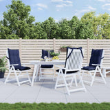 VidaXL coussins de chaise 4 pcs dossier haut tissu oxford bleu marine