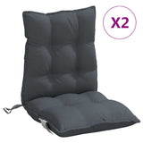 Coussins de chaise vidaxl 2 pcs bas dos oxford tissu anthracite -colored