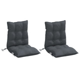 VidaXL coussins de chaise 2 pcs dossier bas tissu oxford anthracite