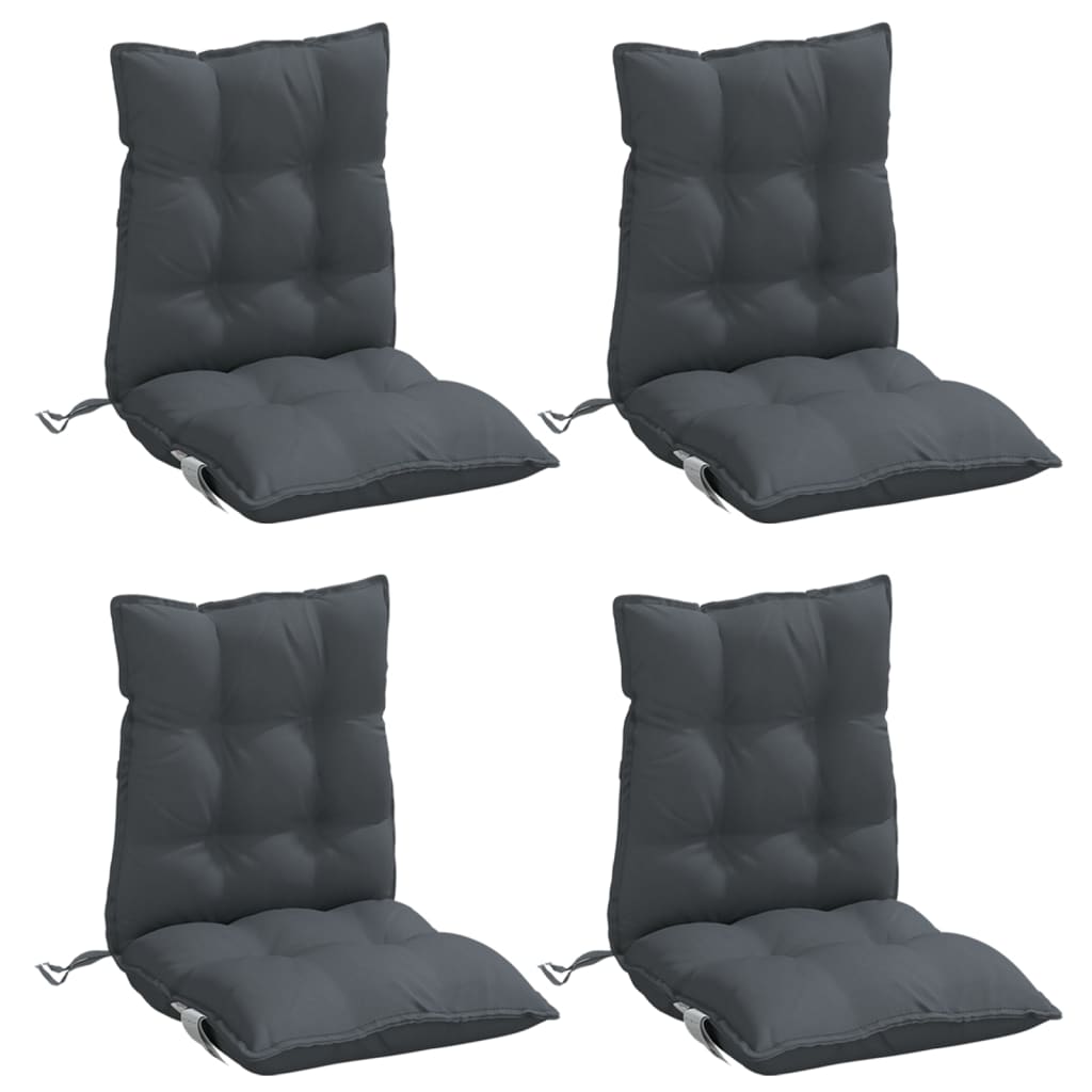 Cojines de silla Vidaxl 4 pcs Back Back Oxford Fabric Antracita