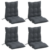 Coussins de chaise vidaxl 4 pcs bas dos oxford tissu anthracite -colored