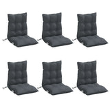 VidaXL coussins de chaise 6 pcs dossier bas tissu oxford anthracite