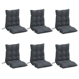 Coussins de chaise vidaxl 6 pcs bas dos oxford tissu anthracite -colored