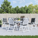 VidaXL coussins de chaise 6 pcs dossier bas tissu oxford anthracite