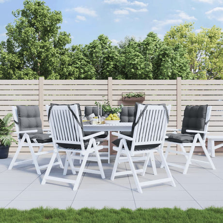 VidaXL coussins de chaise 6 pcs dossier bas tissu oxford anthracite