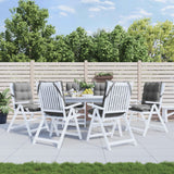 VidaXL coussins de chaise 6 pcs dossier bas tissu oxford gris