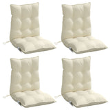 Coussins de chaise vidaxl 4 pcs bas dos oxford tissu crème -colored