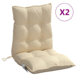 VidaXL coussins de chaise 2 pcs dossier bas tissu oxford beige